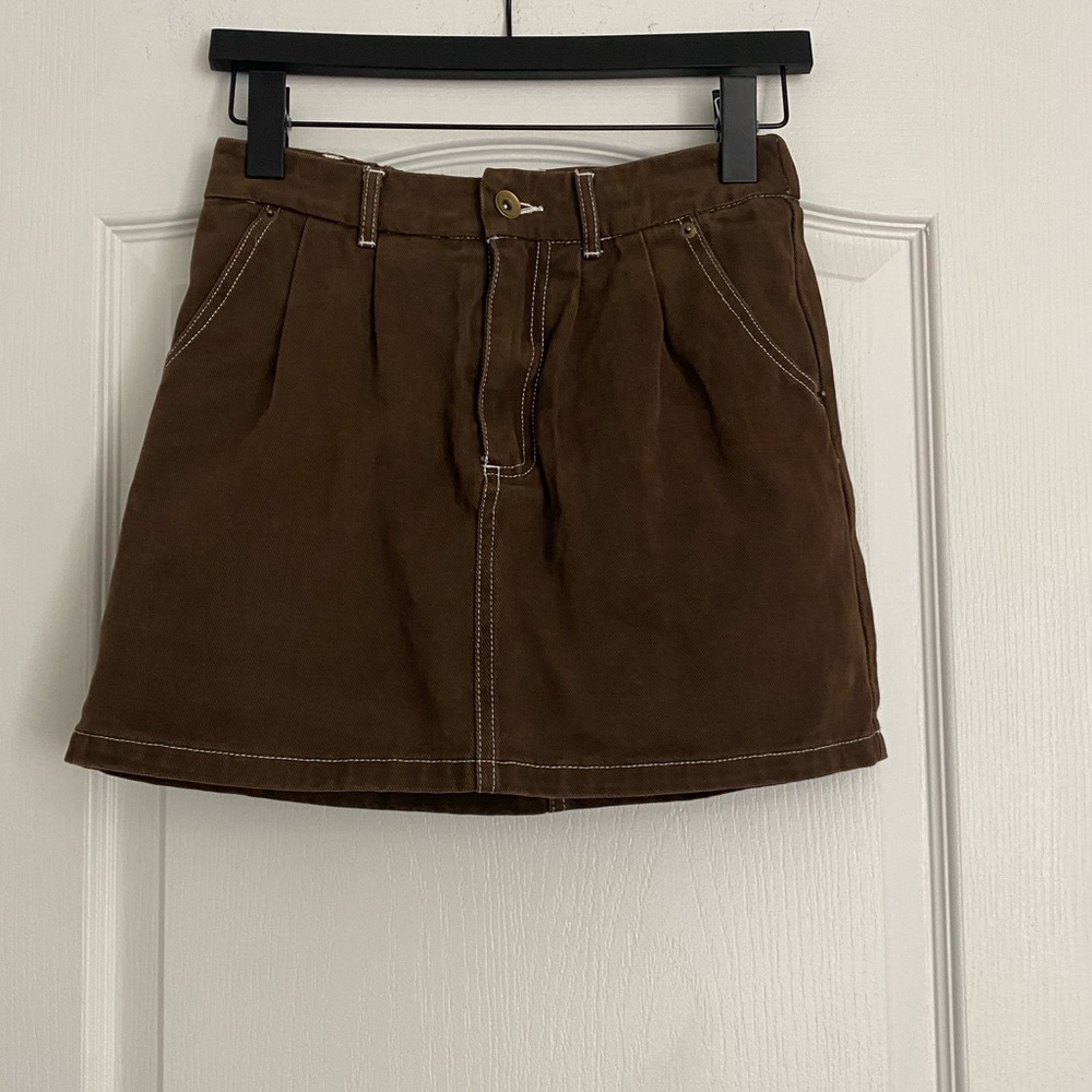 Brown Denim Skort Size Small